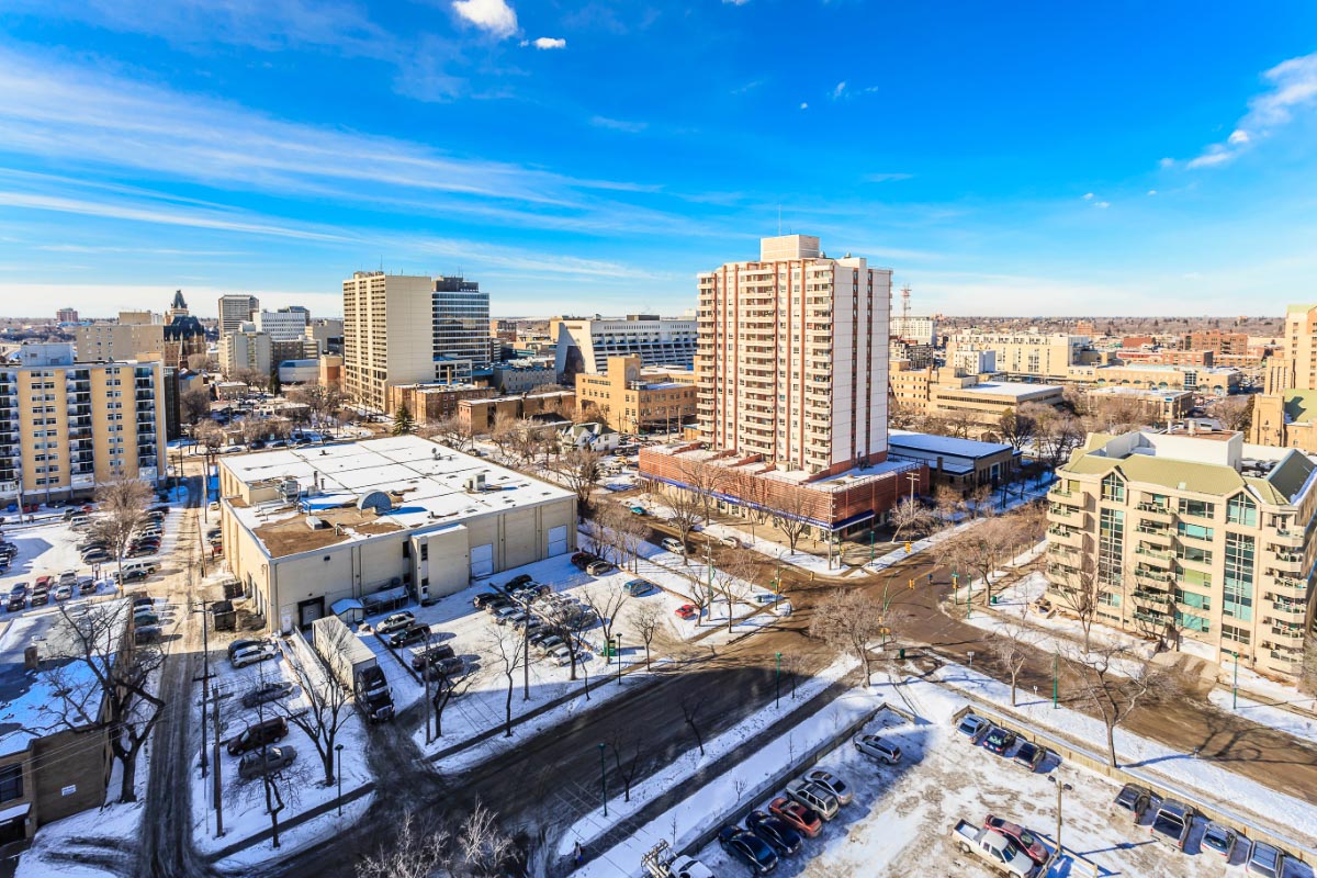 saskatoon downtown in winter